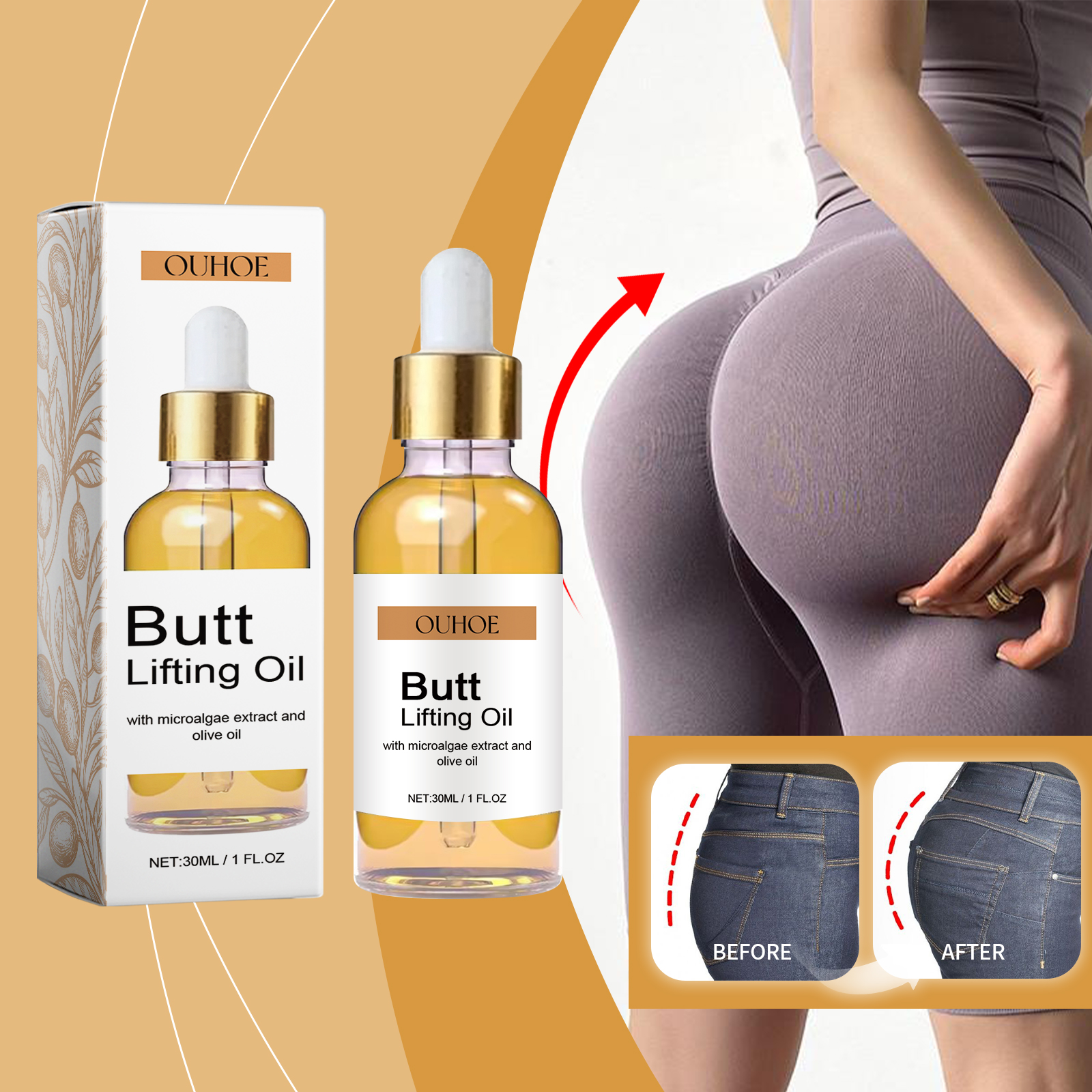 Hip Lifting Skincare Oil 30ml 1 Box — foto 2