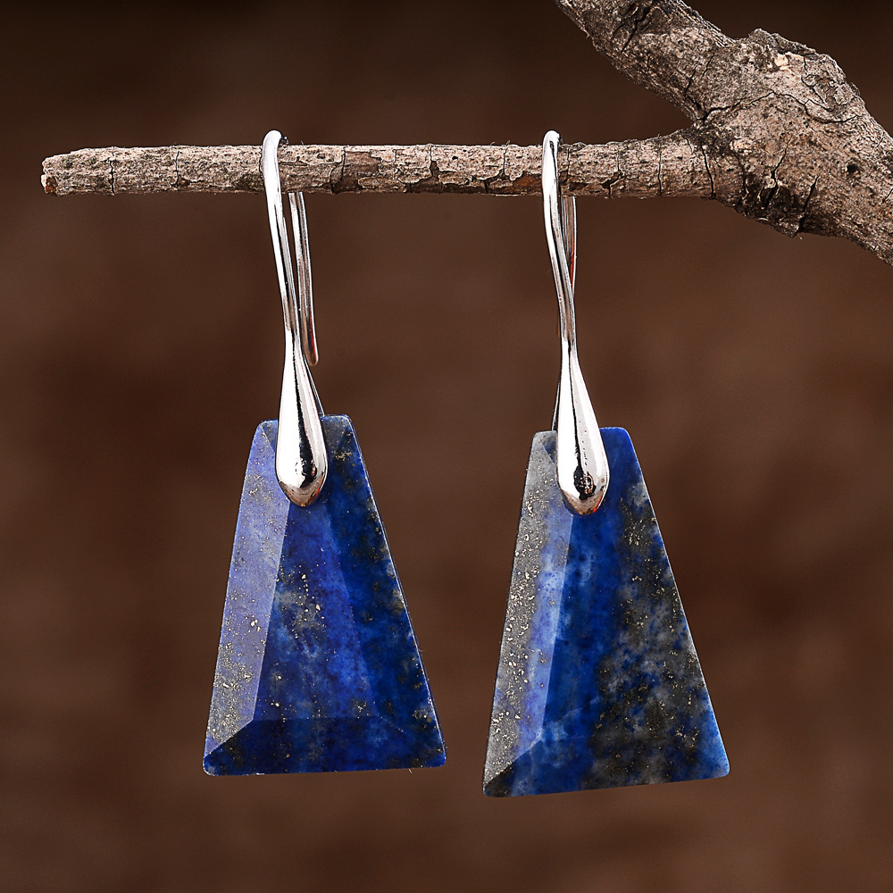 Lapis Lazuli Earrings European And American Fashion Earrings Multicolor Fashion Earrings