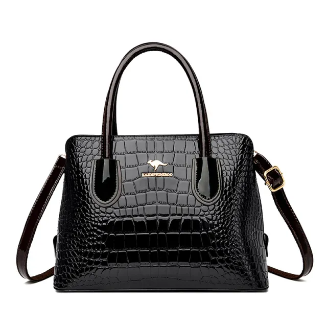 Women's Crossbody Shoulder Bag Patent Leather Glossy Black - Shop at LoveMi