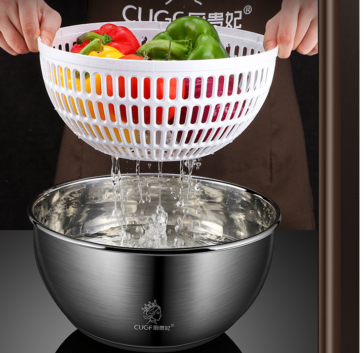 Essoreuse à salade en inox 304 — lave et essore les légumes 5