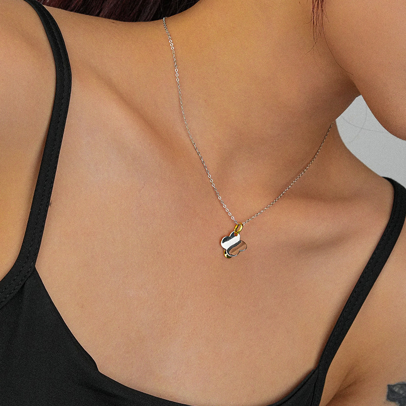 Sterling Silver Four-leaf Clover Necklace For Women