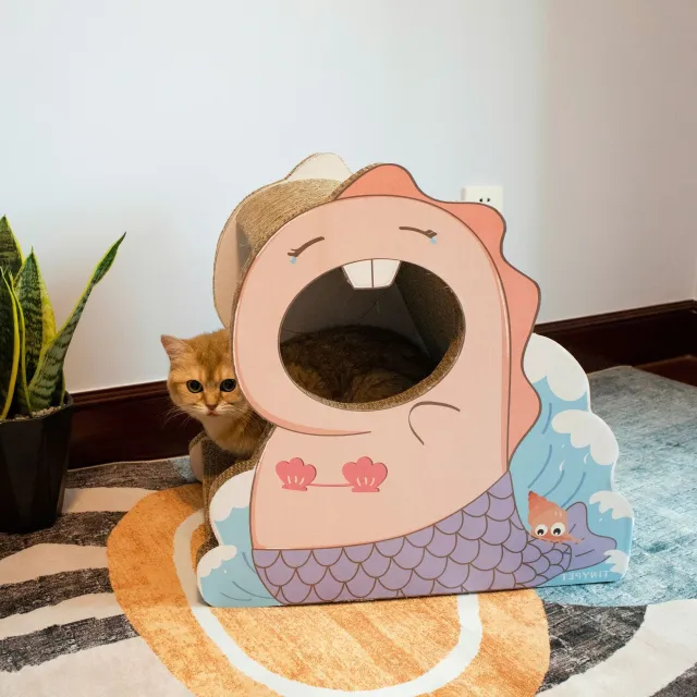 Vertical Cat Scratching Board Climbing Frame Nest Toys Do Not Fall Off Mermaid Ahang - Shop at LoveMi