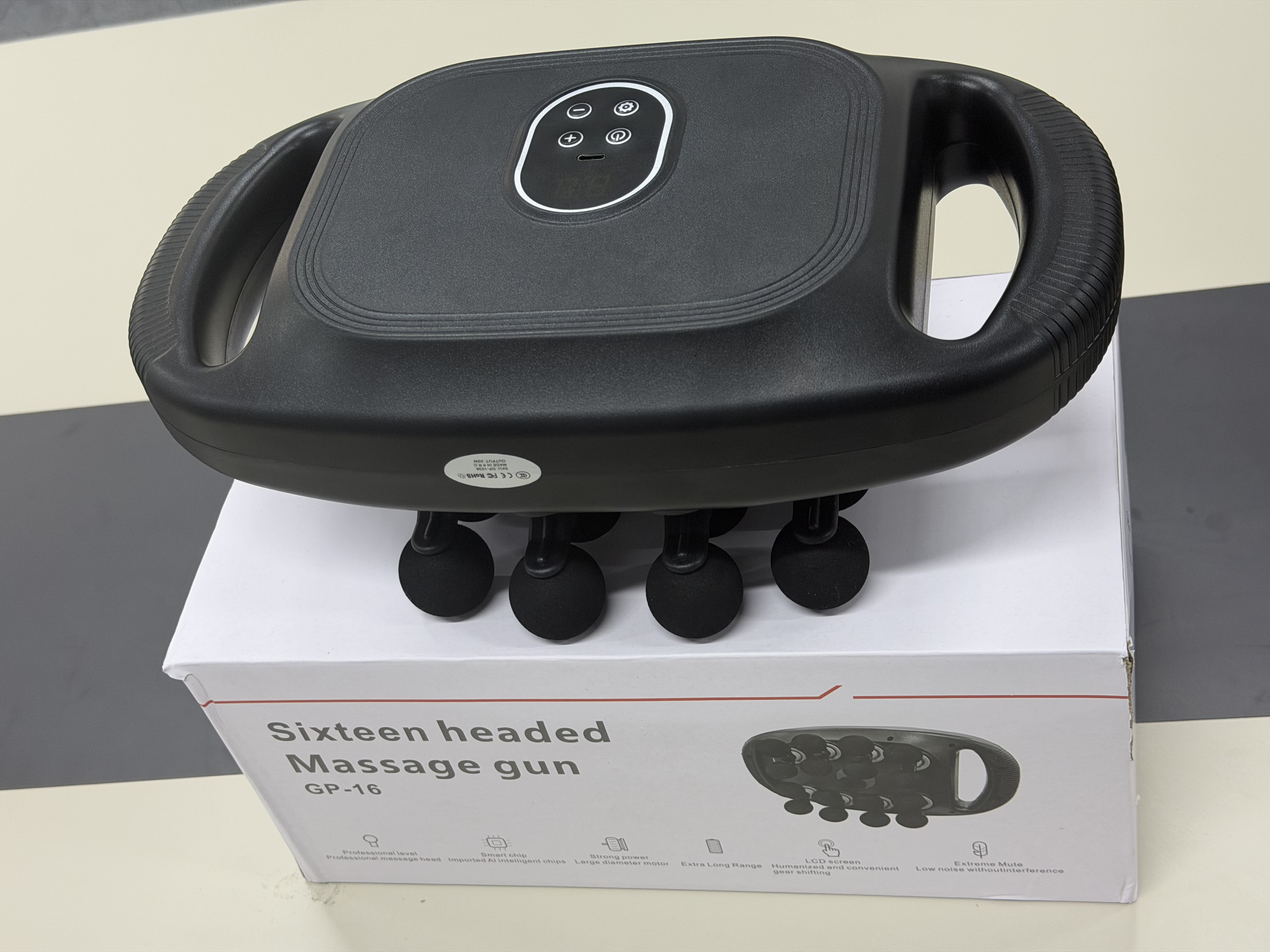 Rechargeable Handheld Body Massager 16-Head Deep Tissue For Back, Neck, Legs — image 6