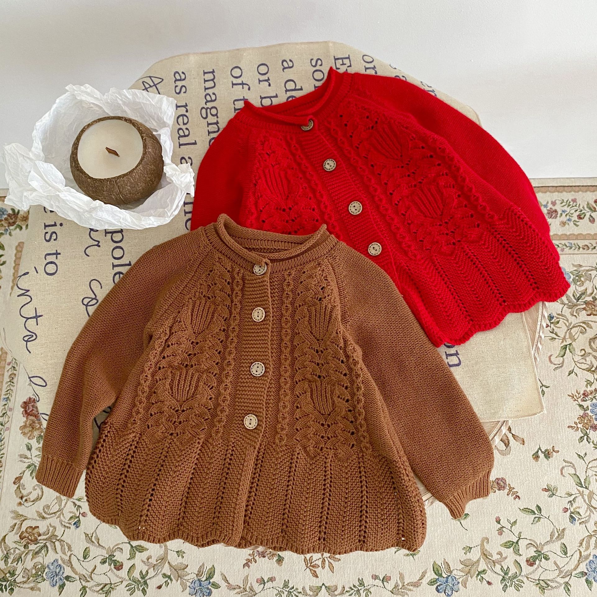 Fashion Knitted Long Sleeved Sweater Cardigan