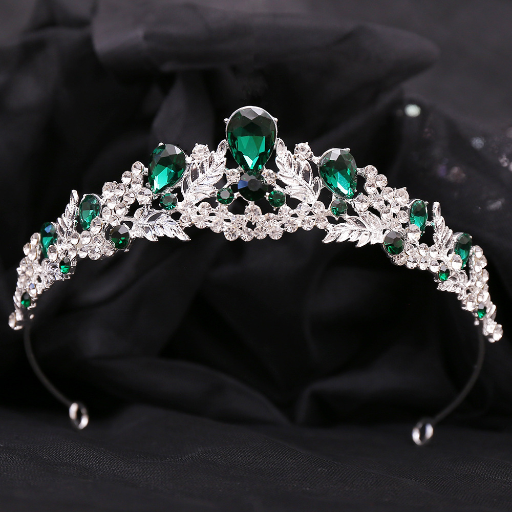 Title 5, Bridal Headdress Alloi Rhinestone Leaves Small ...