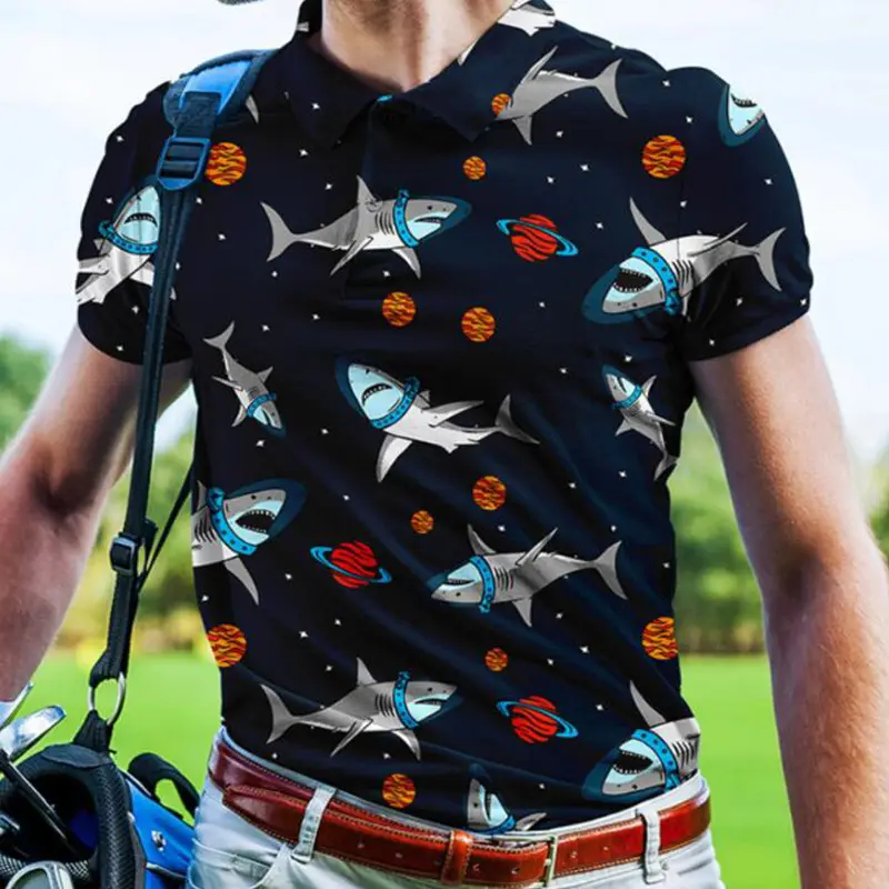 Summer New Polo Shirt 3D Printed Casual Short Sleeved Men's Clothing