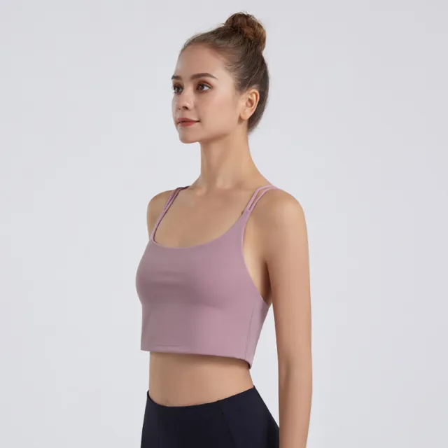 New European And American Nude Sports Bra Women's Breathable Lilac Purple - Shop at LoveMi