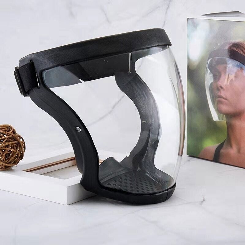 Full Face Anti fog Clear Mask Reusable Super Protective Transparent Safety Cover Black - Shop at LoveMi