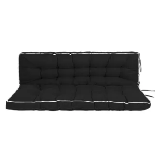 Outdoor Swing Cushions 55 Inch,Waterproof 4in  Thick Porch Swing Cushion Replacement With Backrest And Ties,Comfortable 2-3 Seat Pation Swing Pad For Backyard,Garden,Lawn,Outdoor F