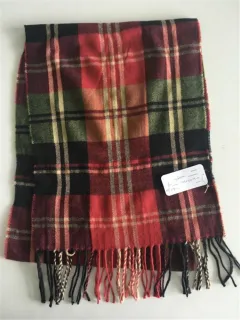 Men's Fashion Solid Color Thickened And Lengthened Scarf Shawl - Dark Green Plaid - View 1