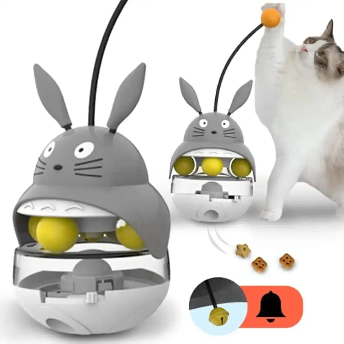 Interactive Cat Feeder Toy Treat Dispenser Exercise