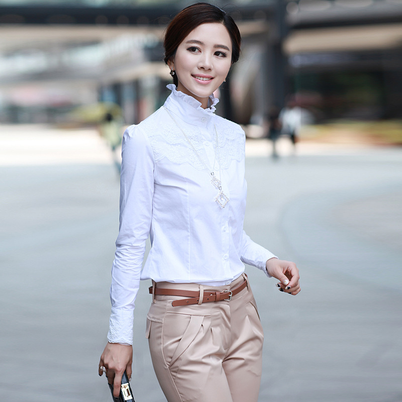 Title 6, OL Commuter Lady Lace Long Sleeve Blouse