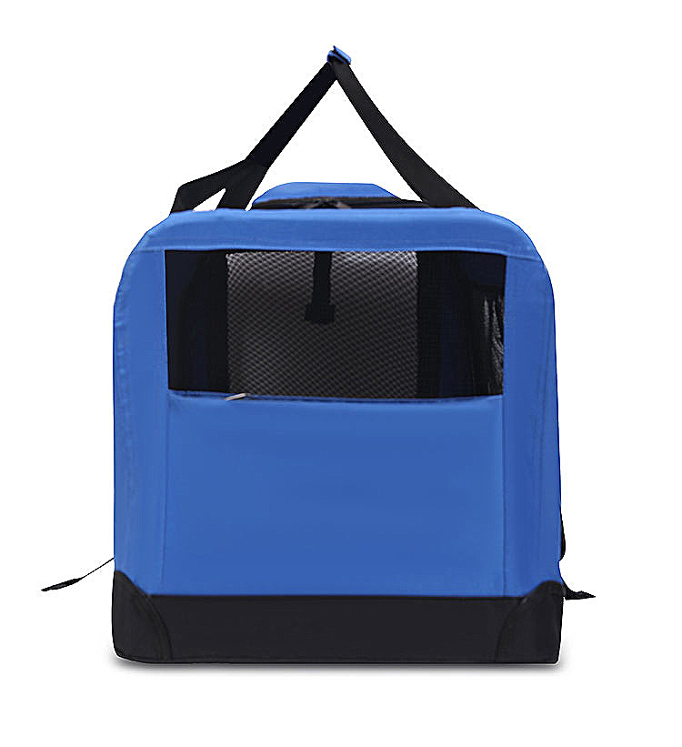 Caisse souple pliante pour chien à 3 portes avec sac de transport et lit en polaire – Image 5