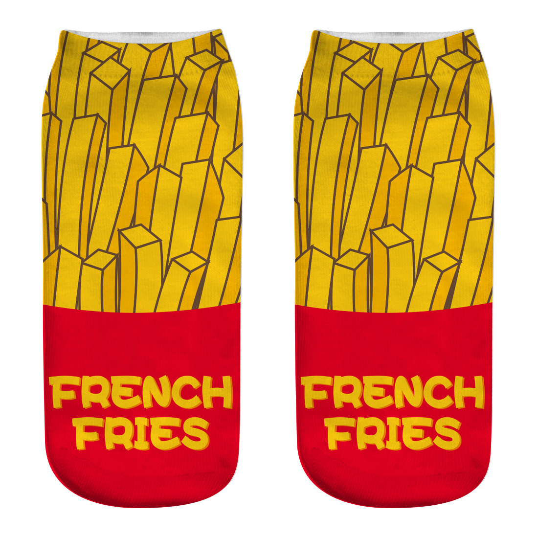 Title 7, Hamburger fries series 3D printing socks