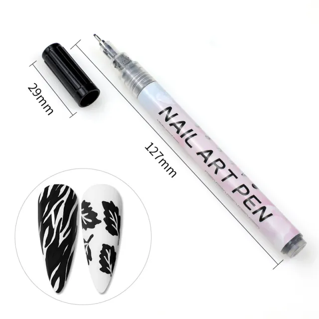Nail Enhancement Acrylic Pigment Paint Pen DIY Modeling Cable Black - Shop at LoveMi
