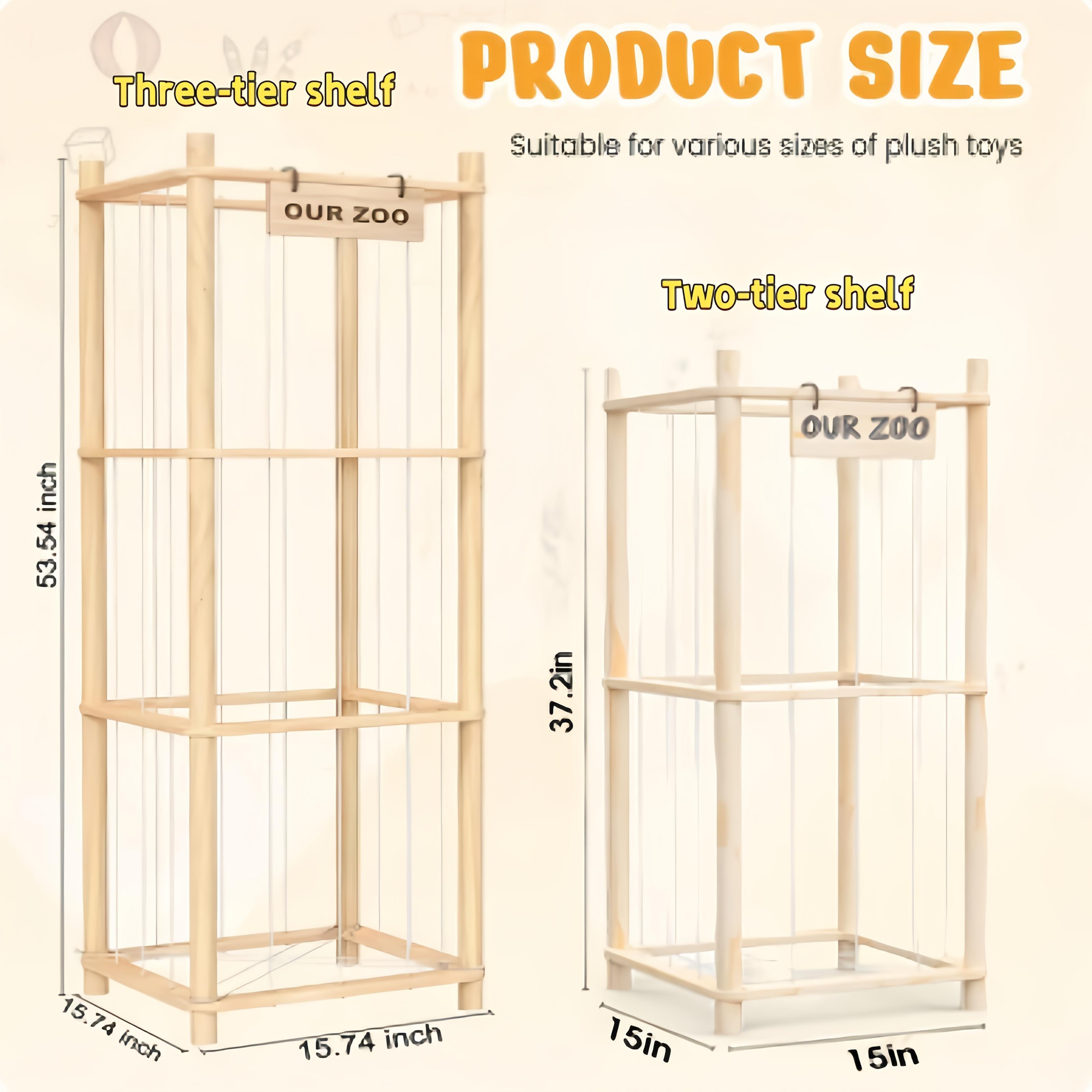 Spacious Wooden Doll Storage Shelf  Easy Assembly, Space-Saving, And Elegant Ideal For Playrooms, Bedrooms, And Living Rooms