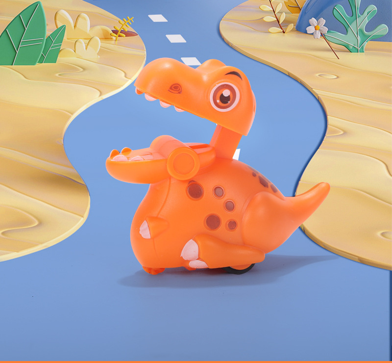 Press Dinosaur Orange