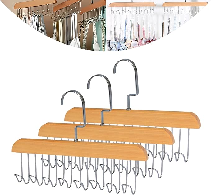 3Pcs Bra Hangers Closet Organizer - 360 Rotating. All in one Hanger Our all in one Hanger clothes rack isn't just great for storing coats, it's also perfect for organizing accessories like bras, belts, ties, scarves, and more. High-quality Material Our al