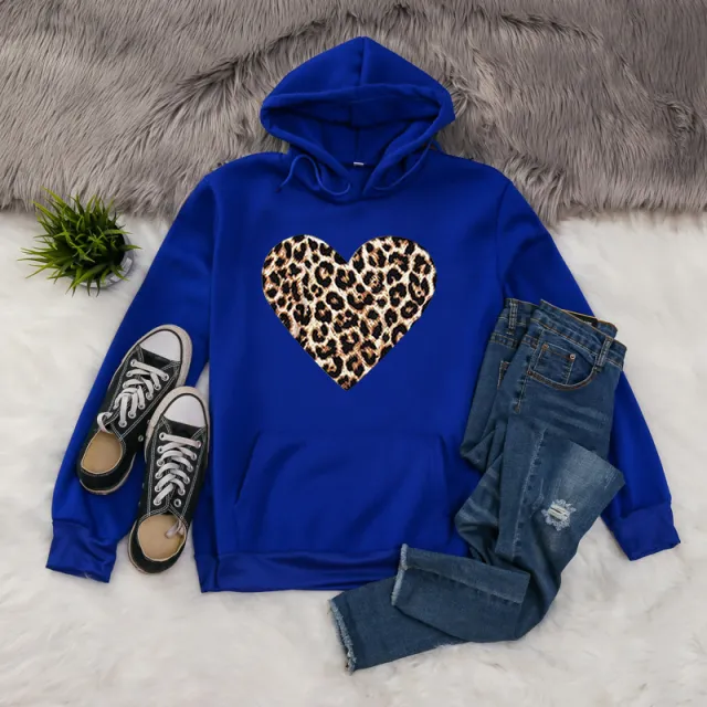 Animal Letter European And American Men's And Women's Printed Hoodie Blue - Shop at LoveMi