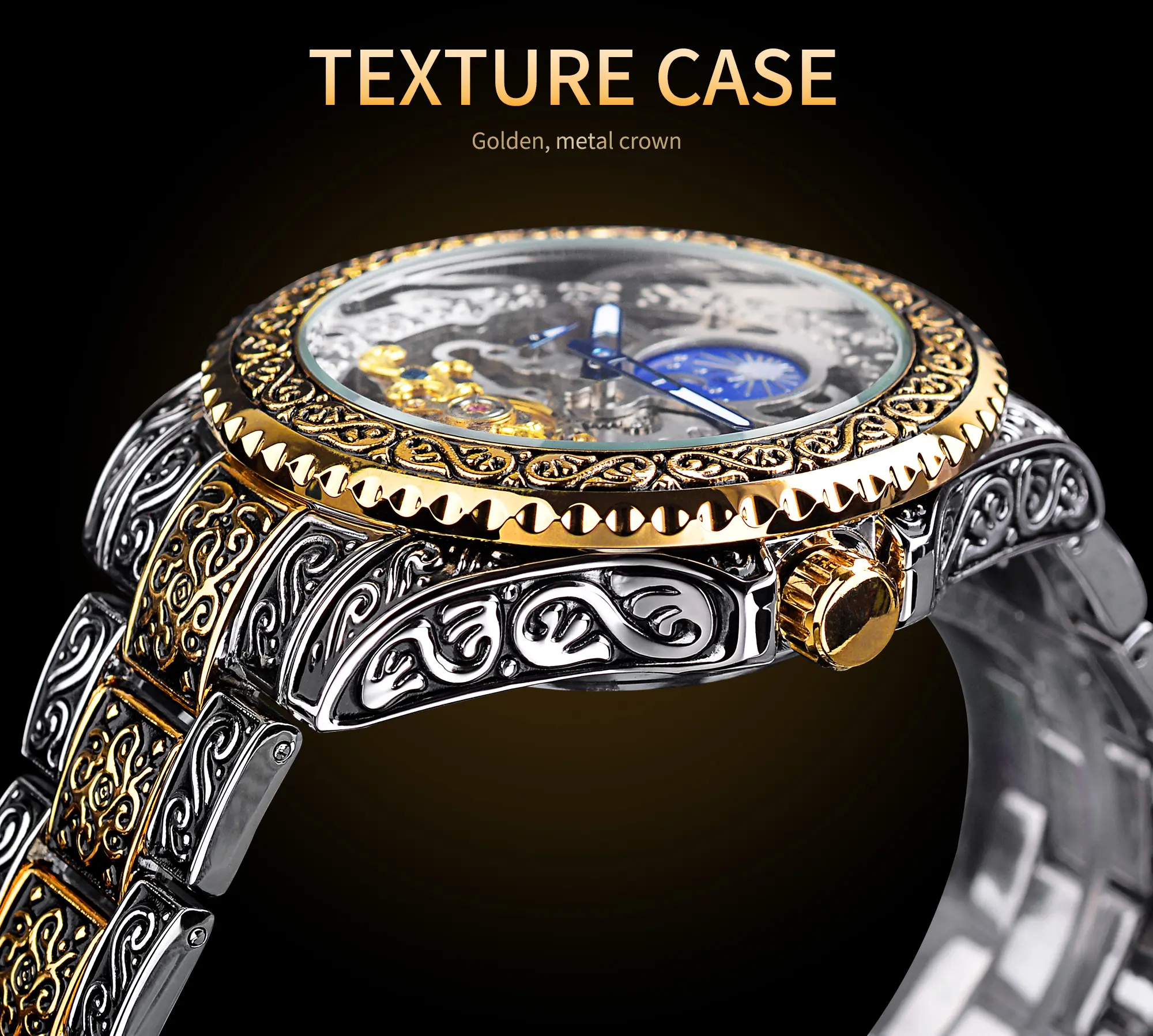 Forsining Skeleton Carved Tourbillon Mechanical Watches Luxury