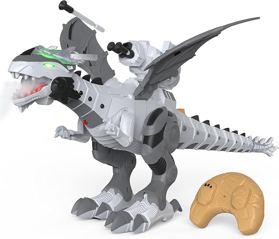 2.4GHZ RC Robot Dinosaur Toy With Mist Spray