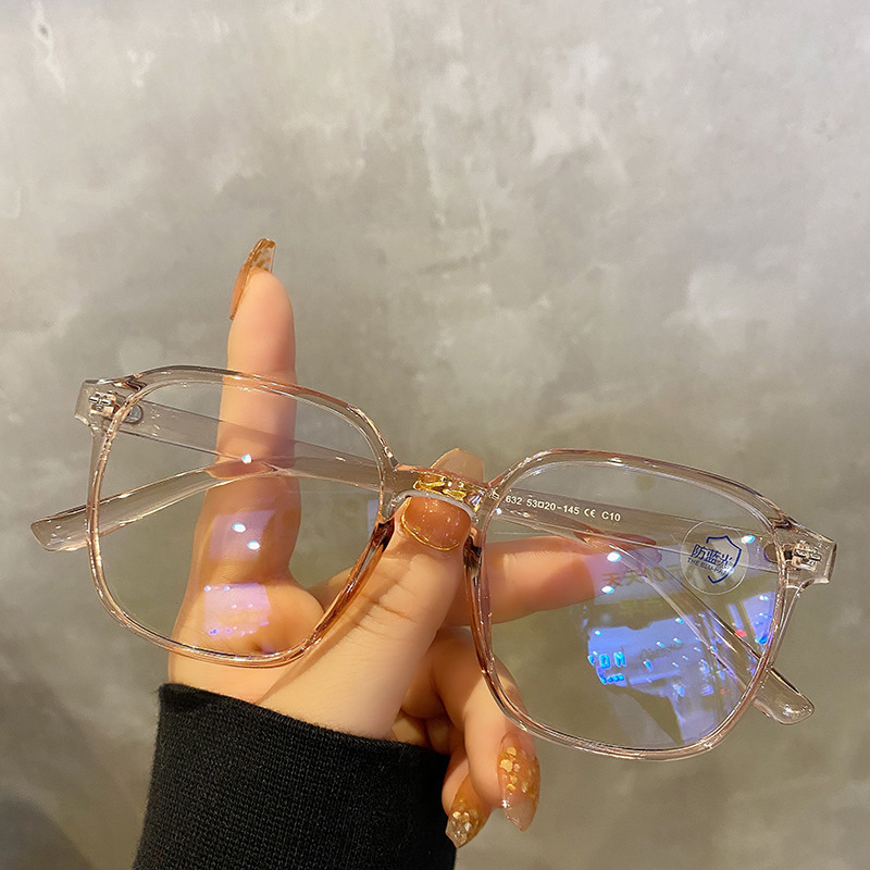 Women’s Fashion Square Large Frame Anti-blue Light Glasses