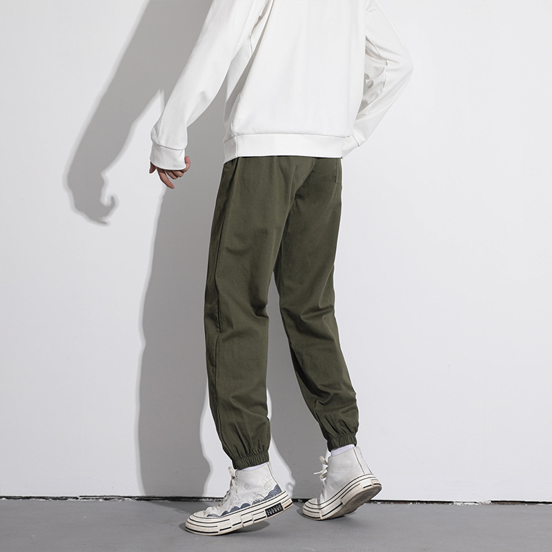 Men's Solid Color Side Seam Stitching Beaming Overalls