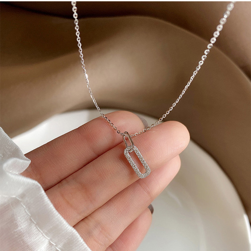 S925 Sterling Silver Necklace Women's Elegant High-grade Niche Clavicle Chain