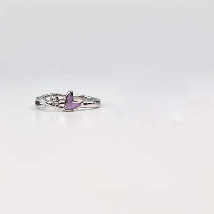 Title 1, Wavy Fishtail Couple Adjustable Opening Ring