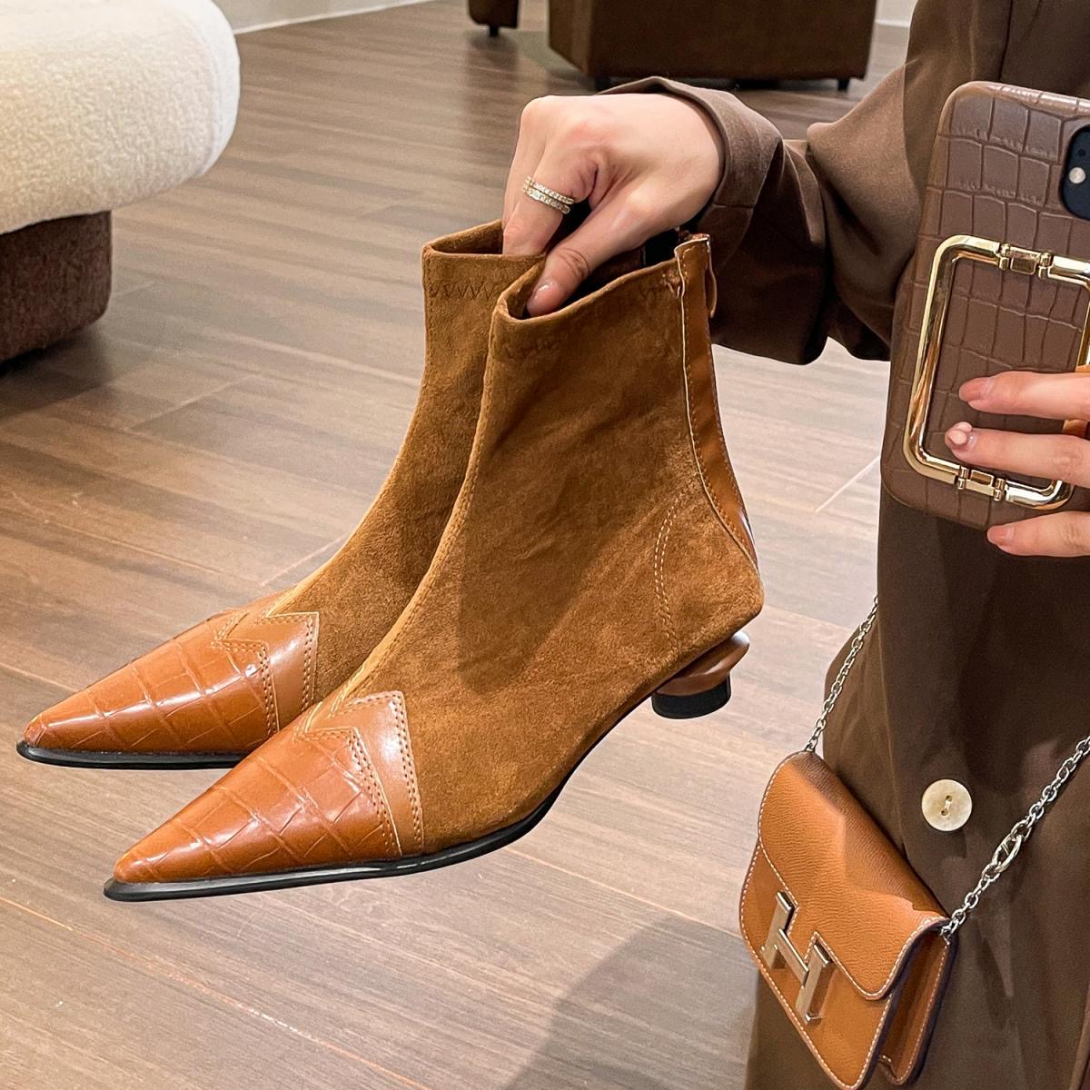 Pointed Toe Ankle Boots, picture 3 of 5