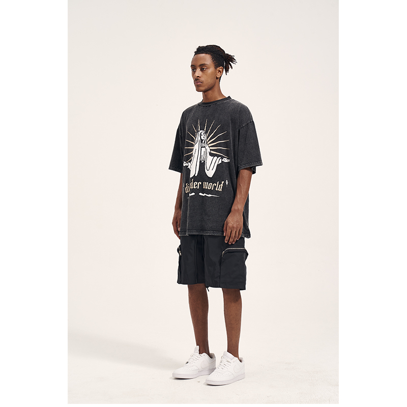 Pocket Street Trend Men's Solid Color Versatile Loose Casual Shorts