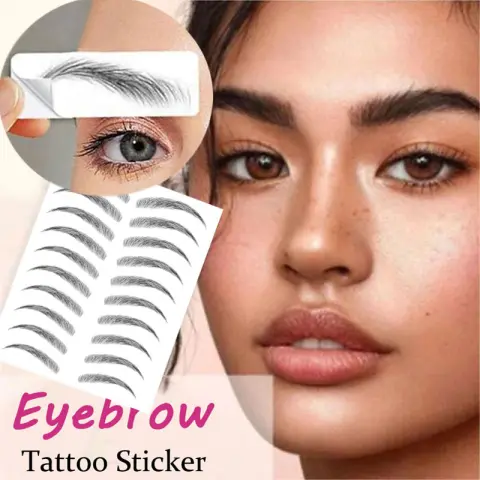 Water-based Hair-liked Authentic Eyebrow Tattoo Sticker Waterproof Cosmetics Long