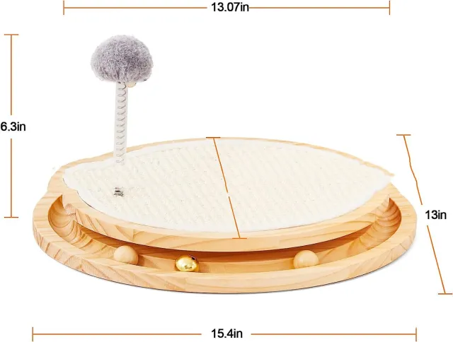 Cat Scratching Pad Toy Turntable Two in one Intelligence Primary Color - Shop at LoveMi
