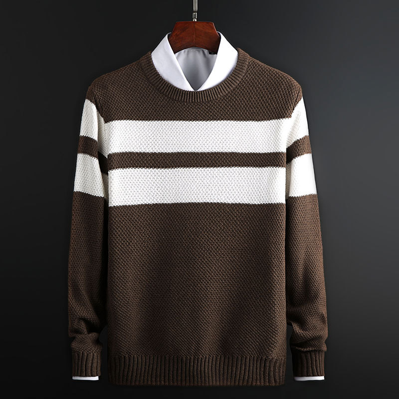 Title 1, Mens Versatile Knitwear Striped Sweater – Effo...