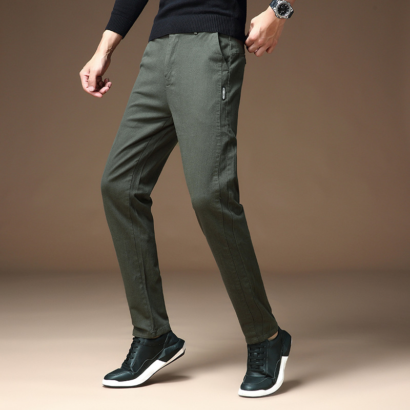 Title 6, Koreaanse stijl effen kleur slim fit skinny bro...