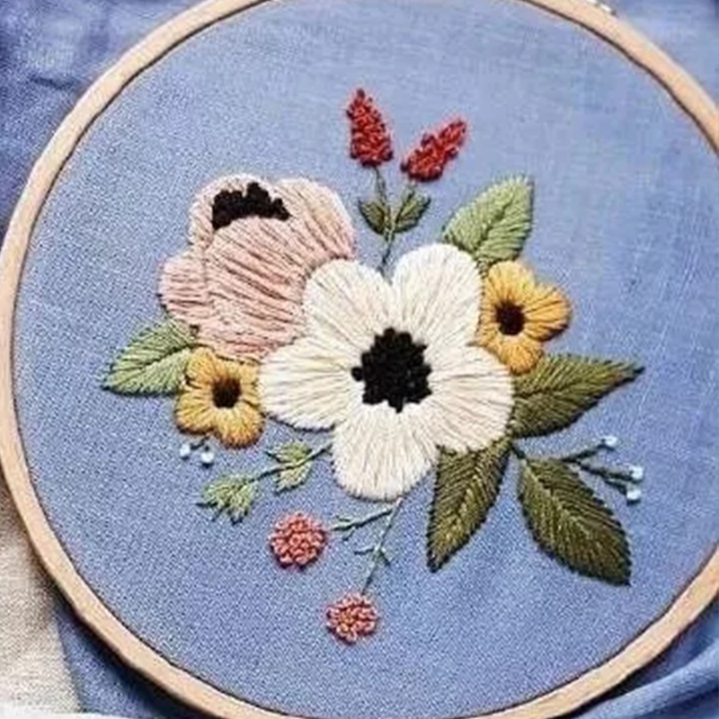 Embroidery Novice Primary Ribbon Embroidery Simple Three dimensional Fresh Flowers18 - Shop at LoveMi