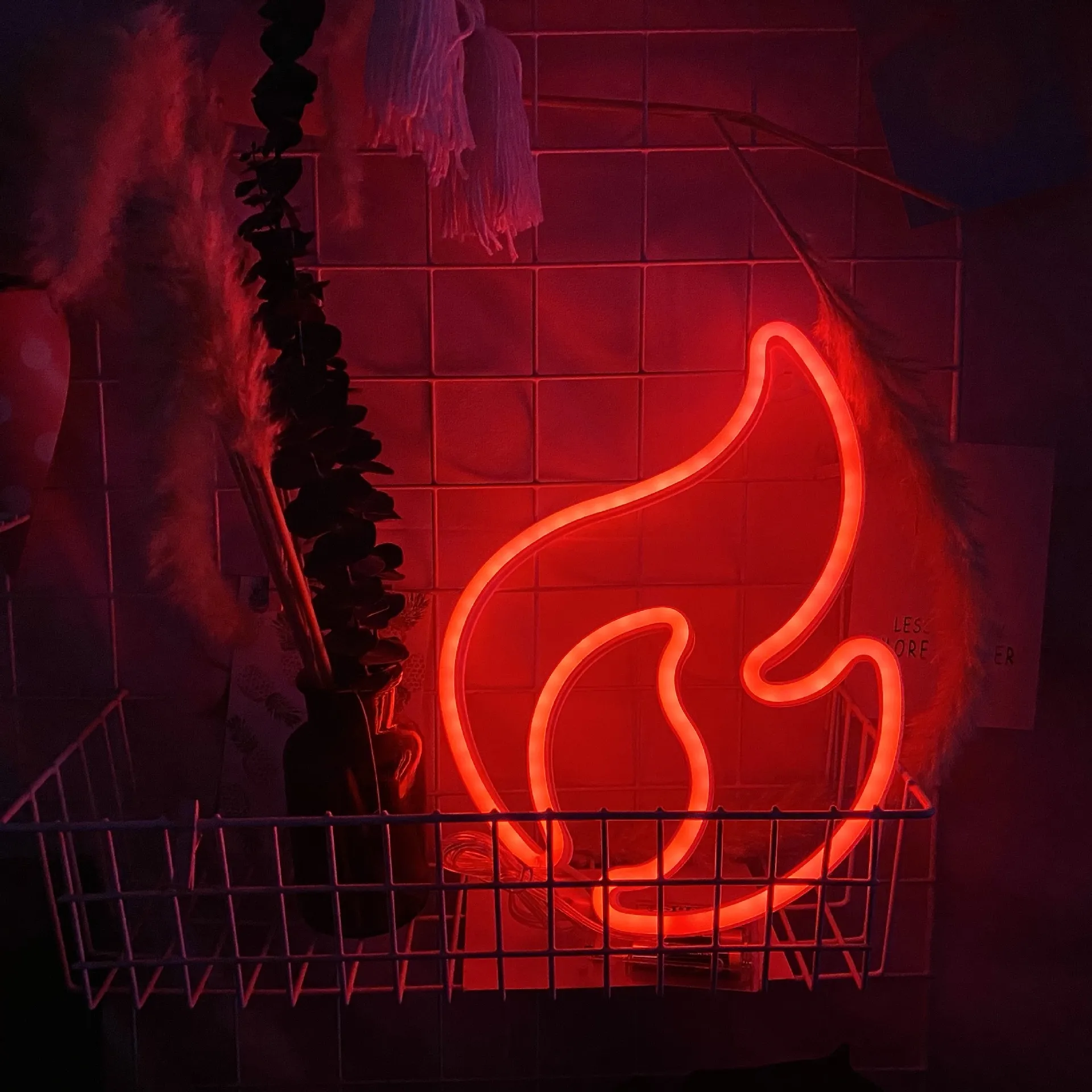 Neon LED Flame Light Creative Ins Net Red Room Lights Christmas Decoration Lights – image 2