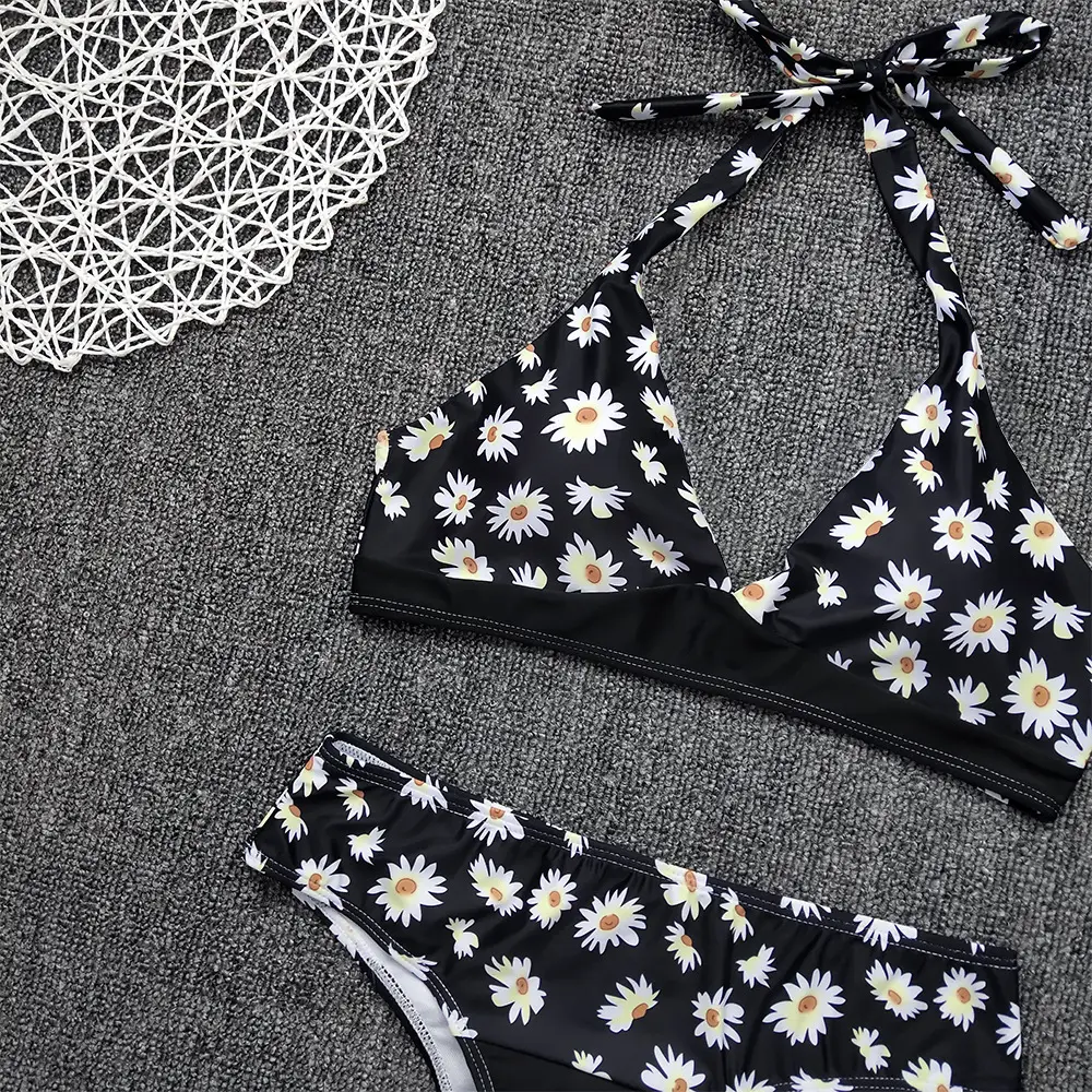 Sunflower Digital Print Sexy Bikini