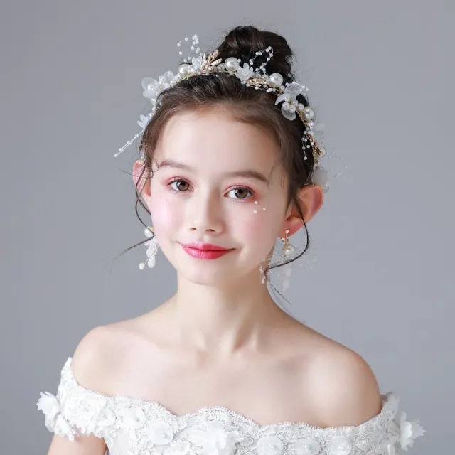Korean Performance Vacation Hair Band Wrist Flower White - Shop at LoveMi