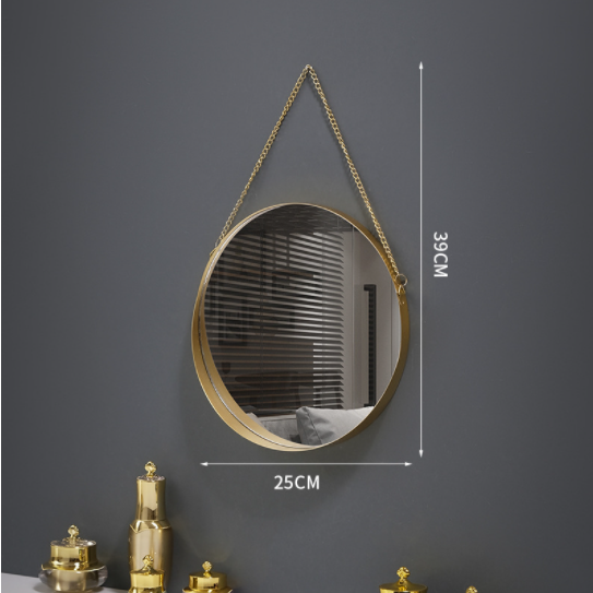Round Wrought Iron Wall Mirror, picture 3 of 8