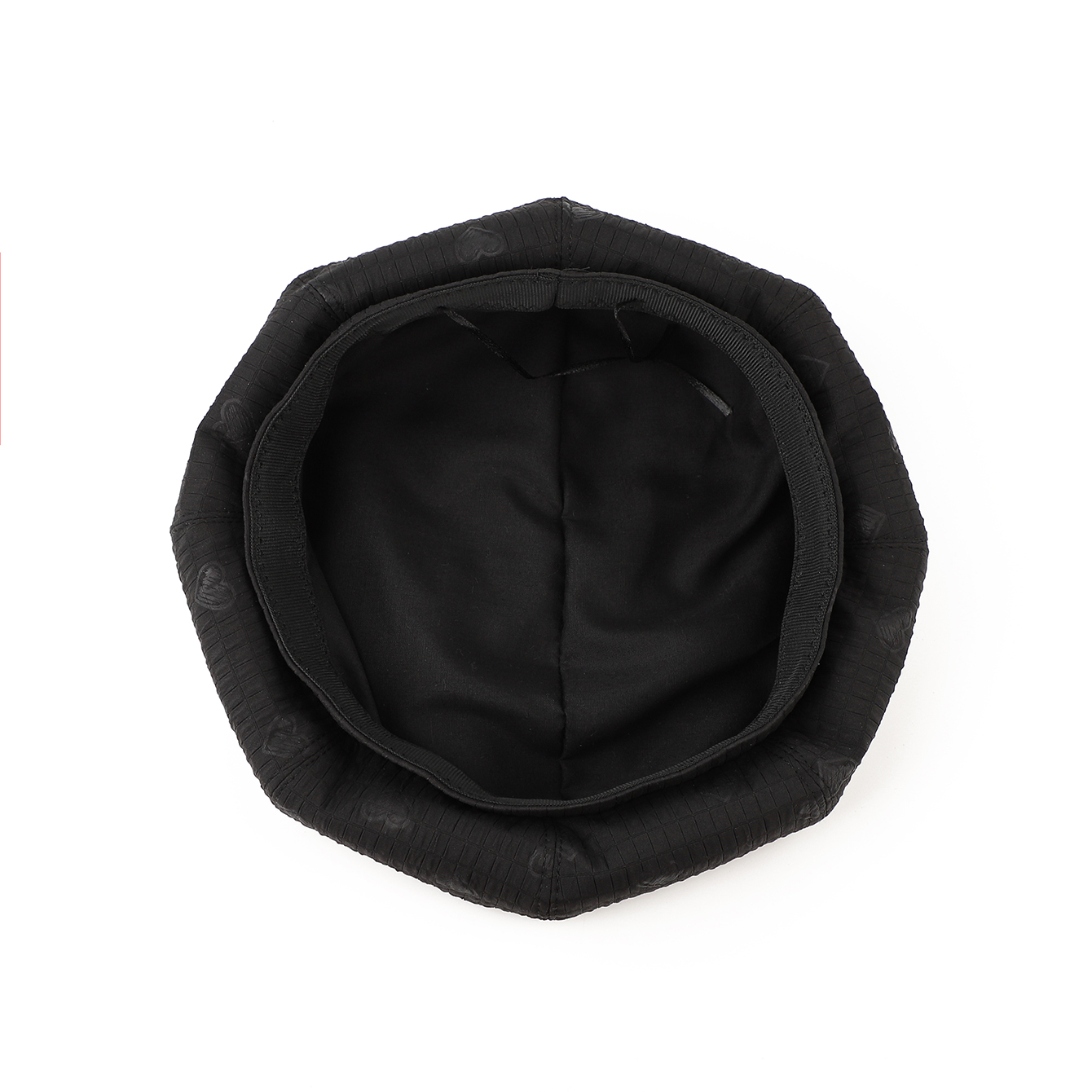 Spring Summer Lightweight Texture Heart Pattern Octagonal Baseball Cap - Korean Style Soft Artist Hat - Black And White Color Options - Versatile Outdoor Octagonal Hat