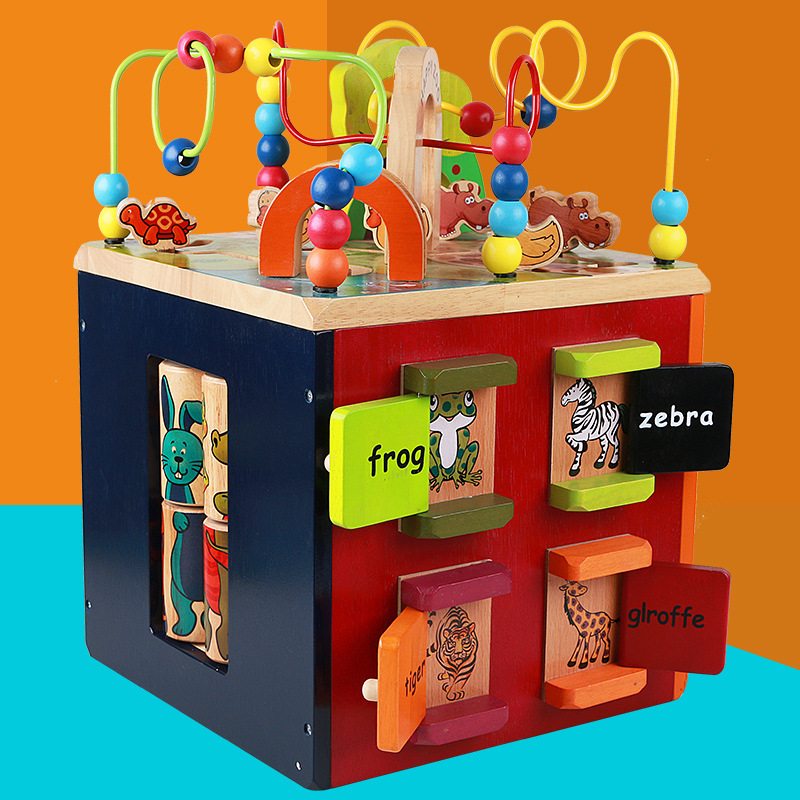 Multifunctional Four-sided Bead-stringing Toy Educational Toys - Image 3