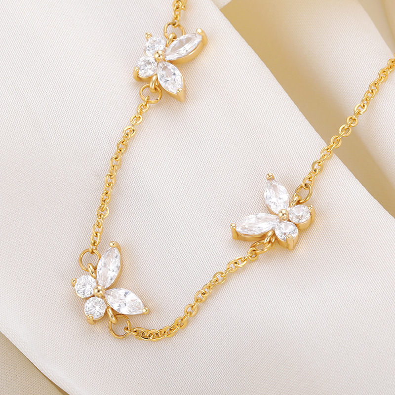 Women's Temperament Fashion Zirconium Butterfly Elements Bracelet