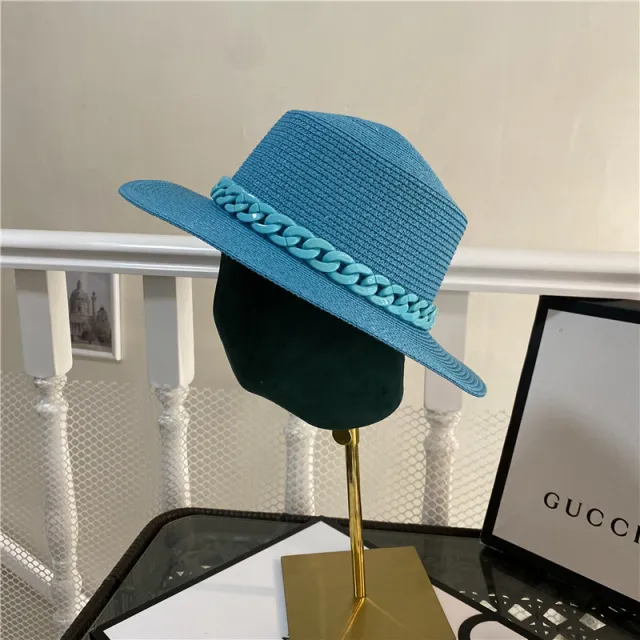 Korean Fashion Color Chain With Top Hat Blue - Shop at LoveMi