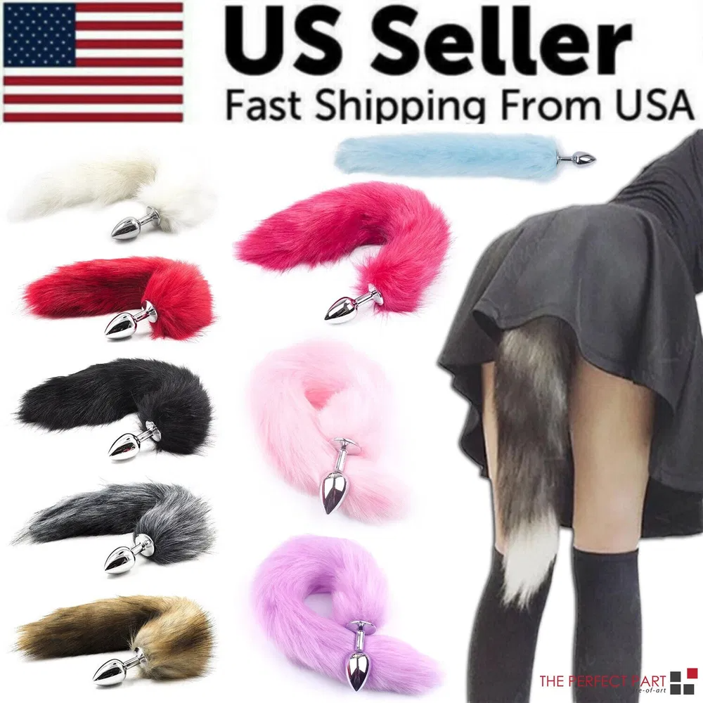 Fox Tail With Metal Plug Cosplay Game Toy Games Romance