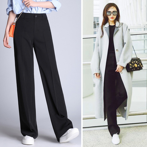 Title 5, Wide-leg Casual Straight-leg Suit Trousers for ...