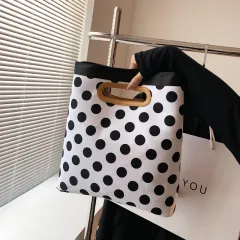 Handbag Simple Retro One Shoulder - Polka Dot - View 1