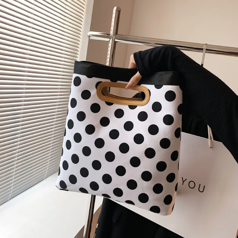 Handbag Simple Retro One Shoulder - Polka Dot