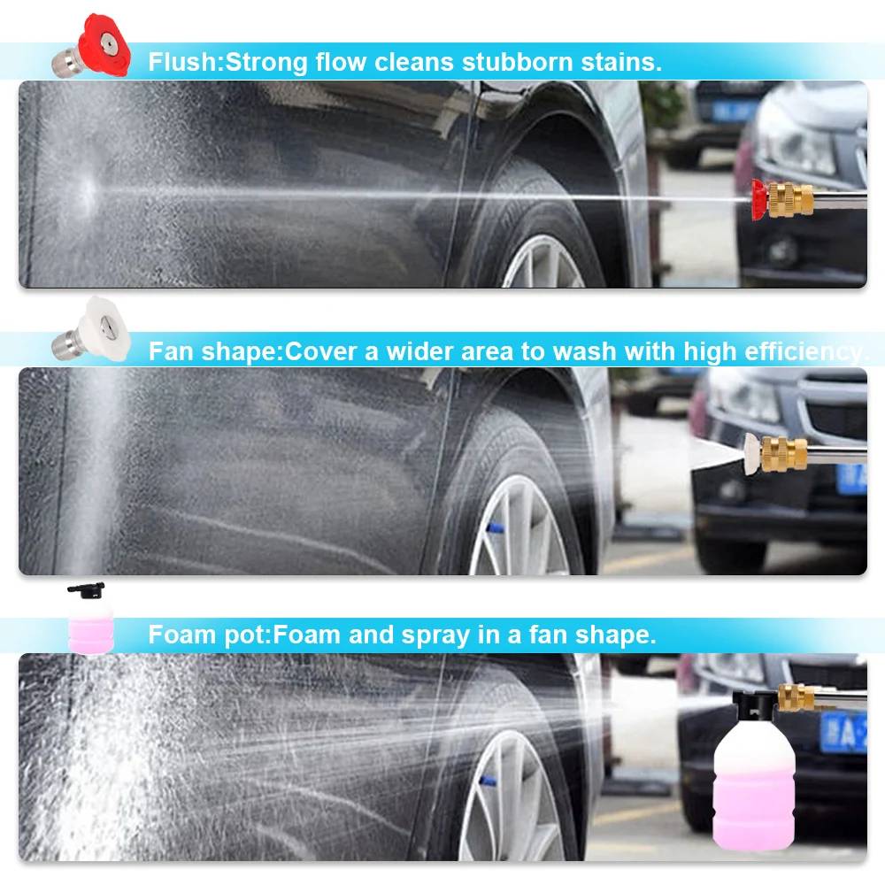 2 Battery Cordless Car High Pressure Washer Jet Water Wash Cleaner Gun Portable 10