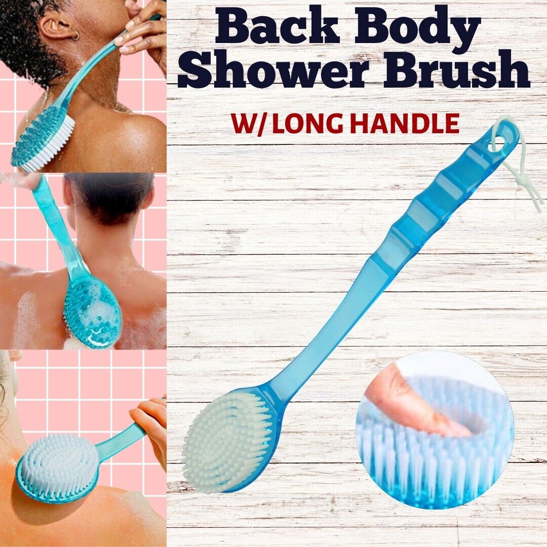 Long Handle Exfoliating Body Shower Brush. we ship only inside the US, USPS First Class Package 2 Day Handling , 2-5 Day Shipping. Long Handle Bath Body Brush Soft Back Shower Exfoliating Dead-Skin Scrubber Massager Brush by KT Deals Soft Bristles and Mas